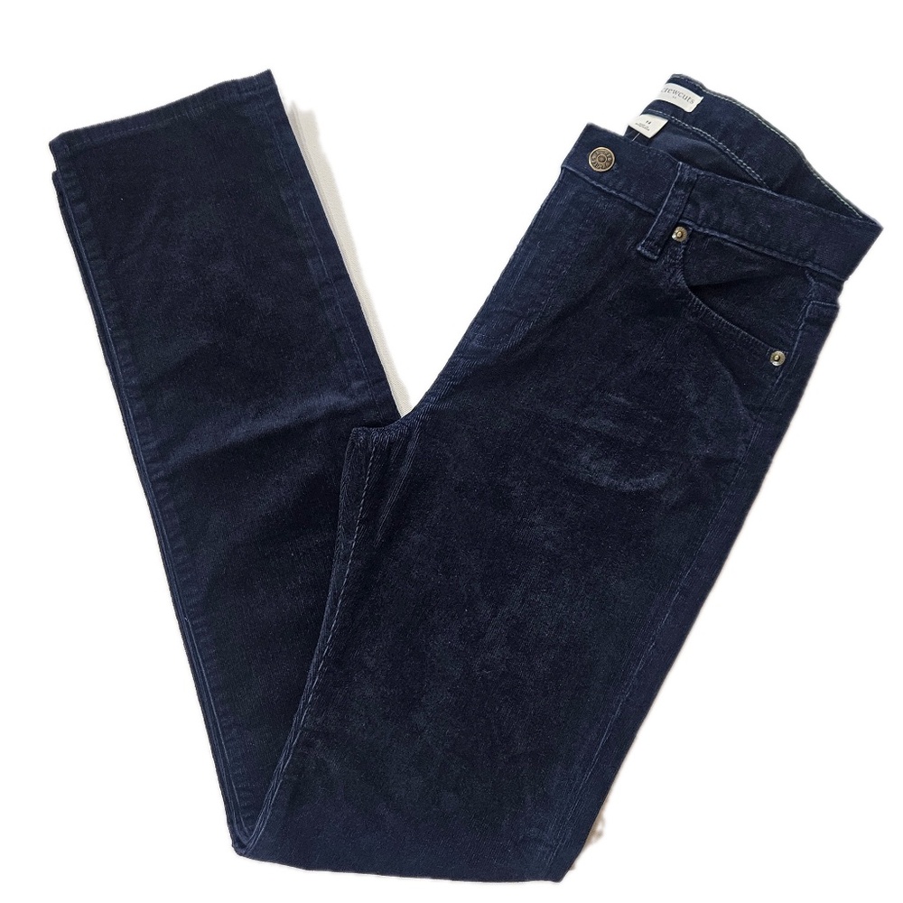 J. Crew Pants Kids 14 Navy Blue Corduroy Khakis Casual School Play Stretch‎